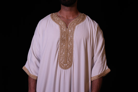 Premium Moroccan Thobe - Golden Dusk