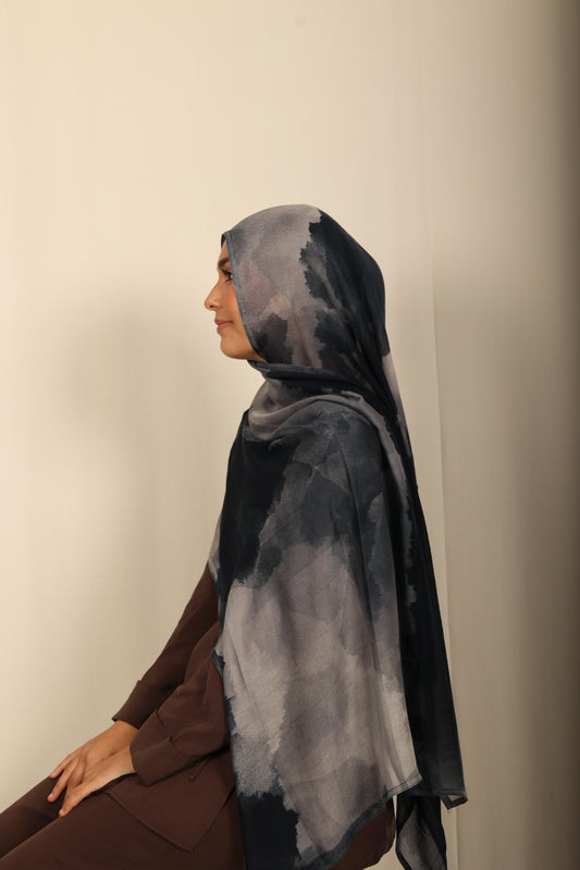 Printed Modal - Midnight Marble