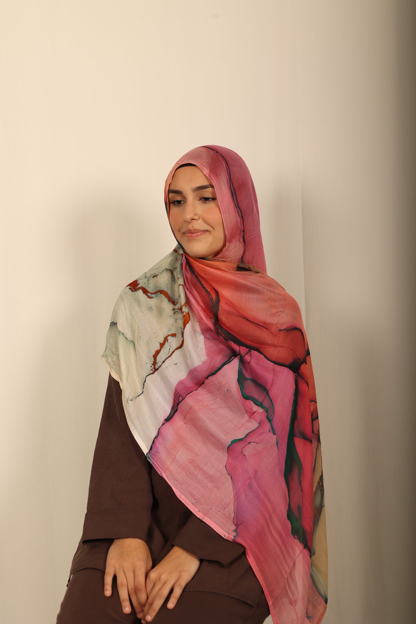 Printed Modal - Rose Mirage