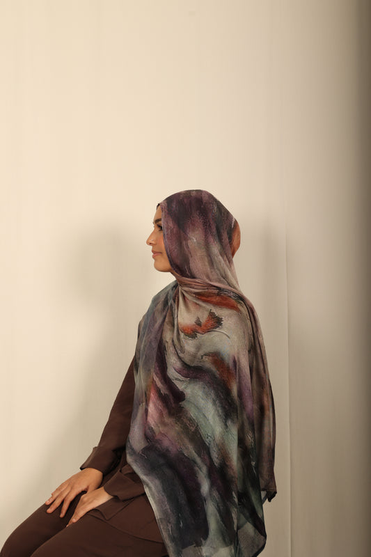 Printed Modal - Smoky Amethyst