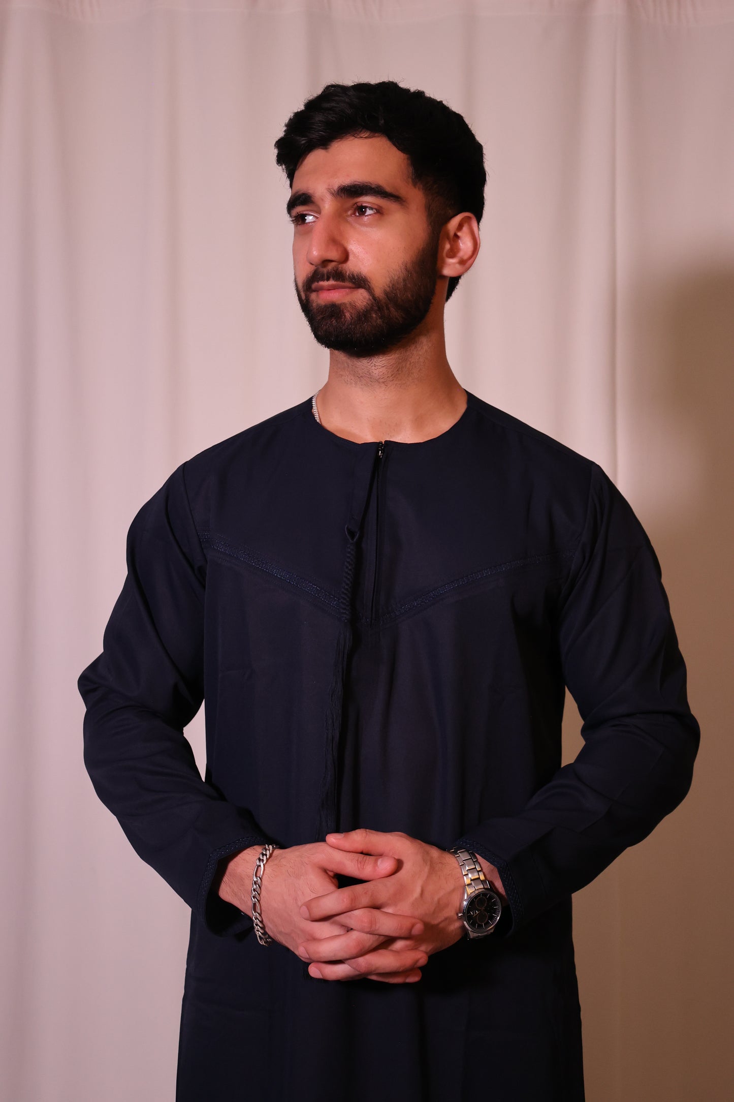 Premium Emirati Thobe - Midnight navy
