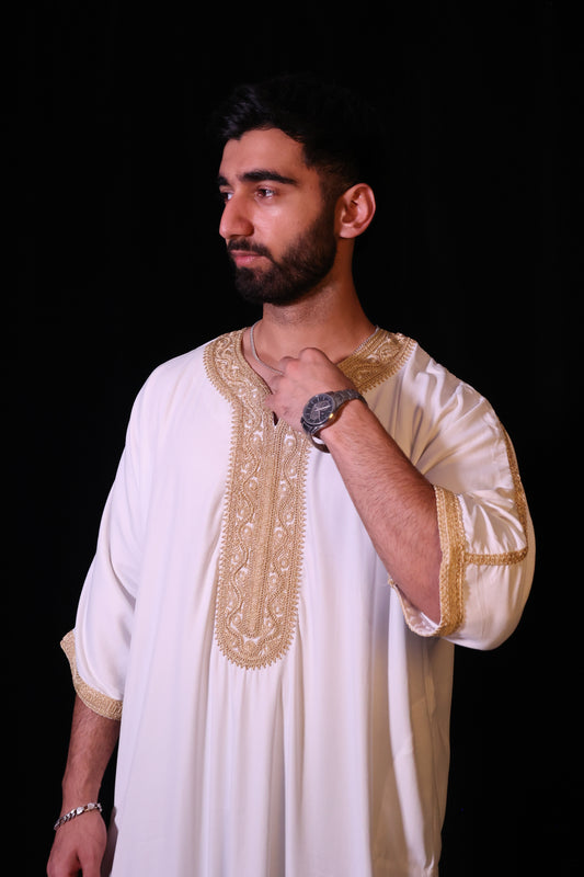 Premium Moroccan Thobe - Golden Dusk