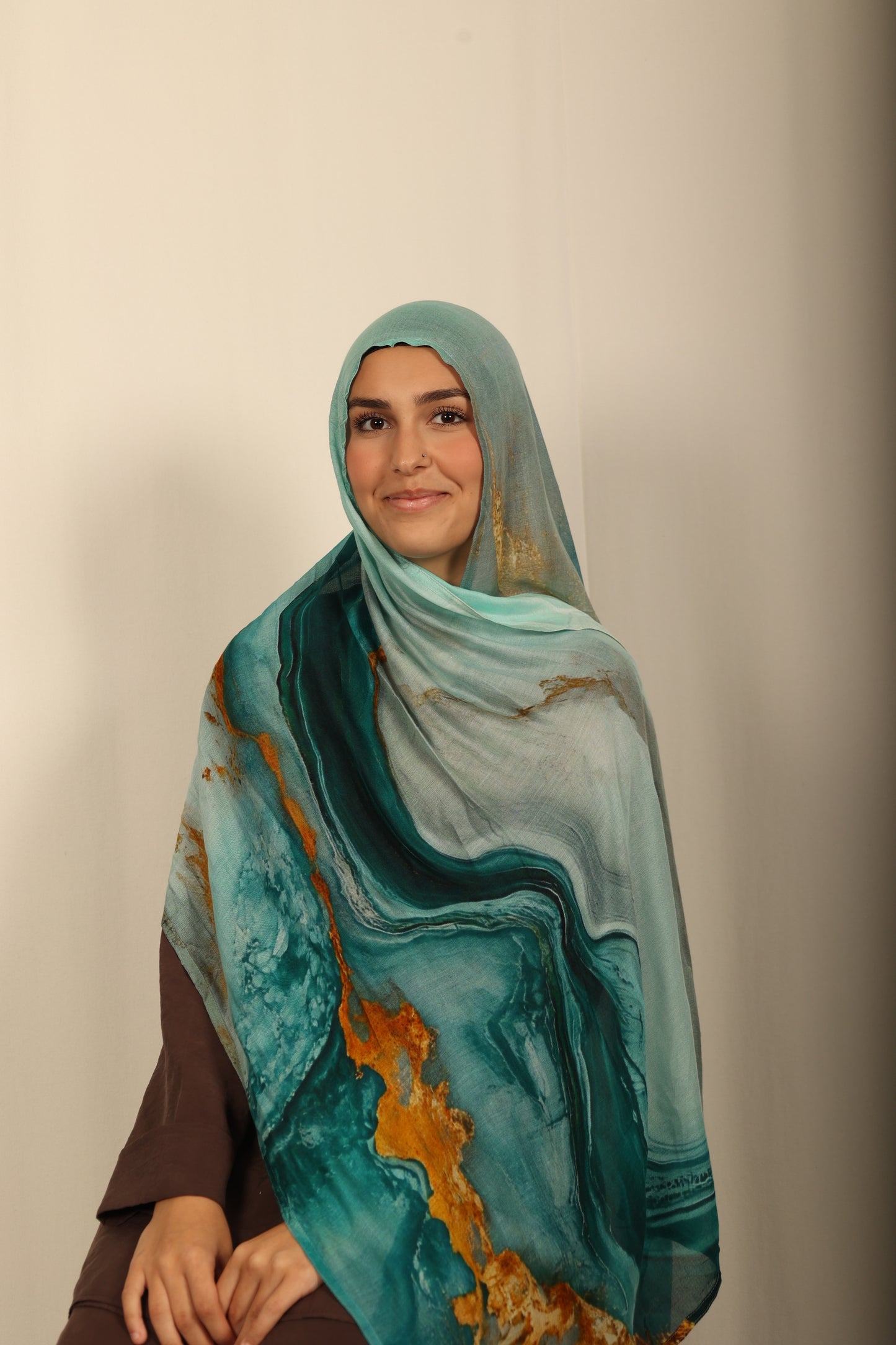 Printed Modal - Teal Tides