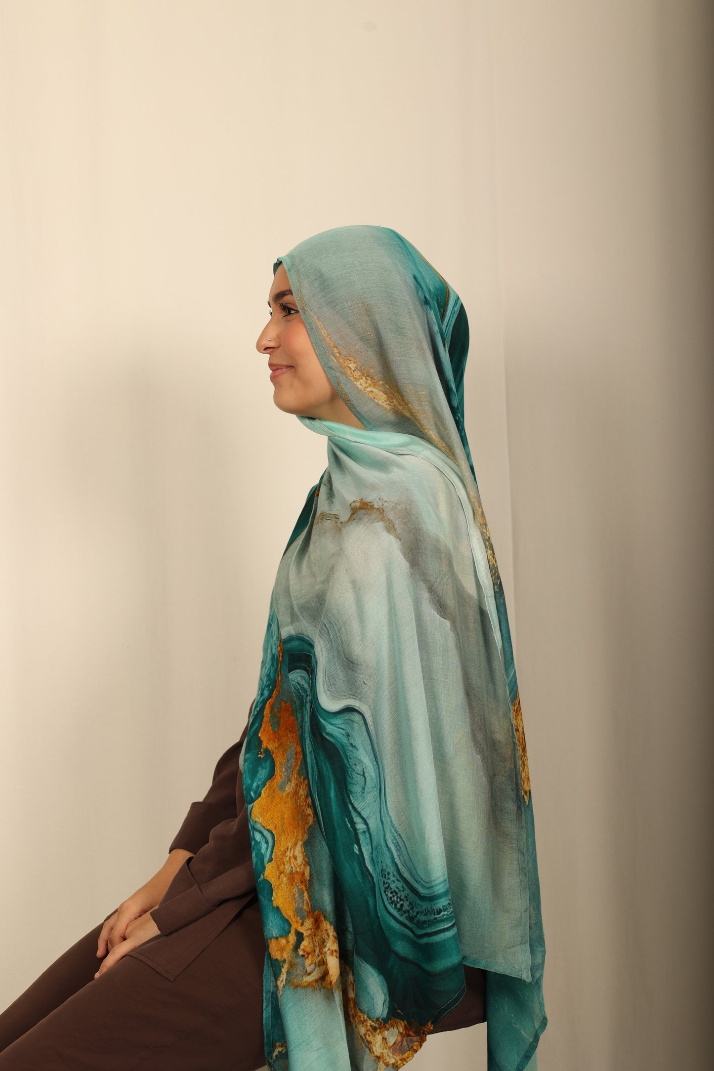 Printed Modal - Teal Tides