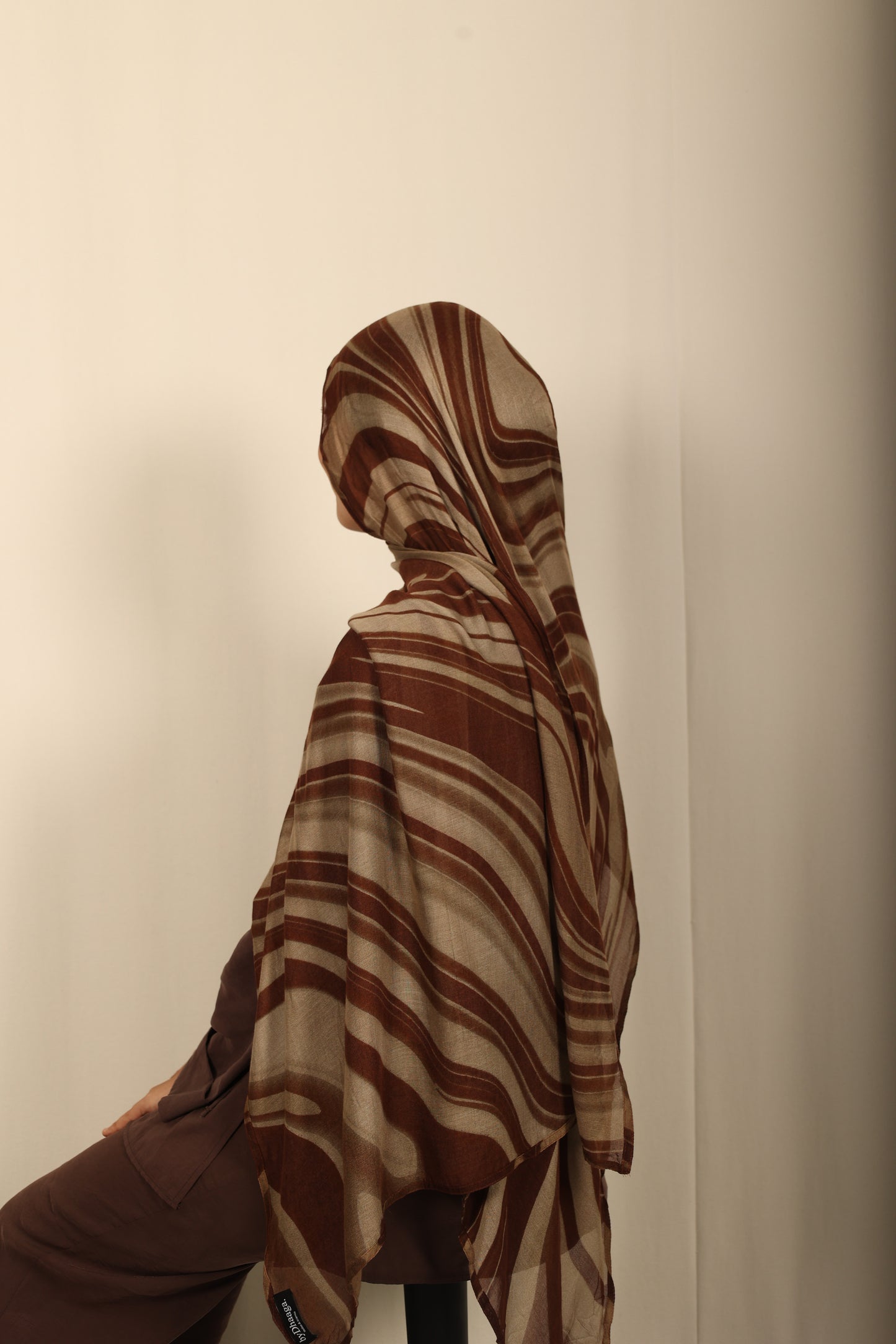 Printed Modal - Cocoa Vein