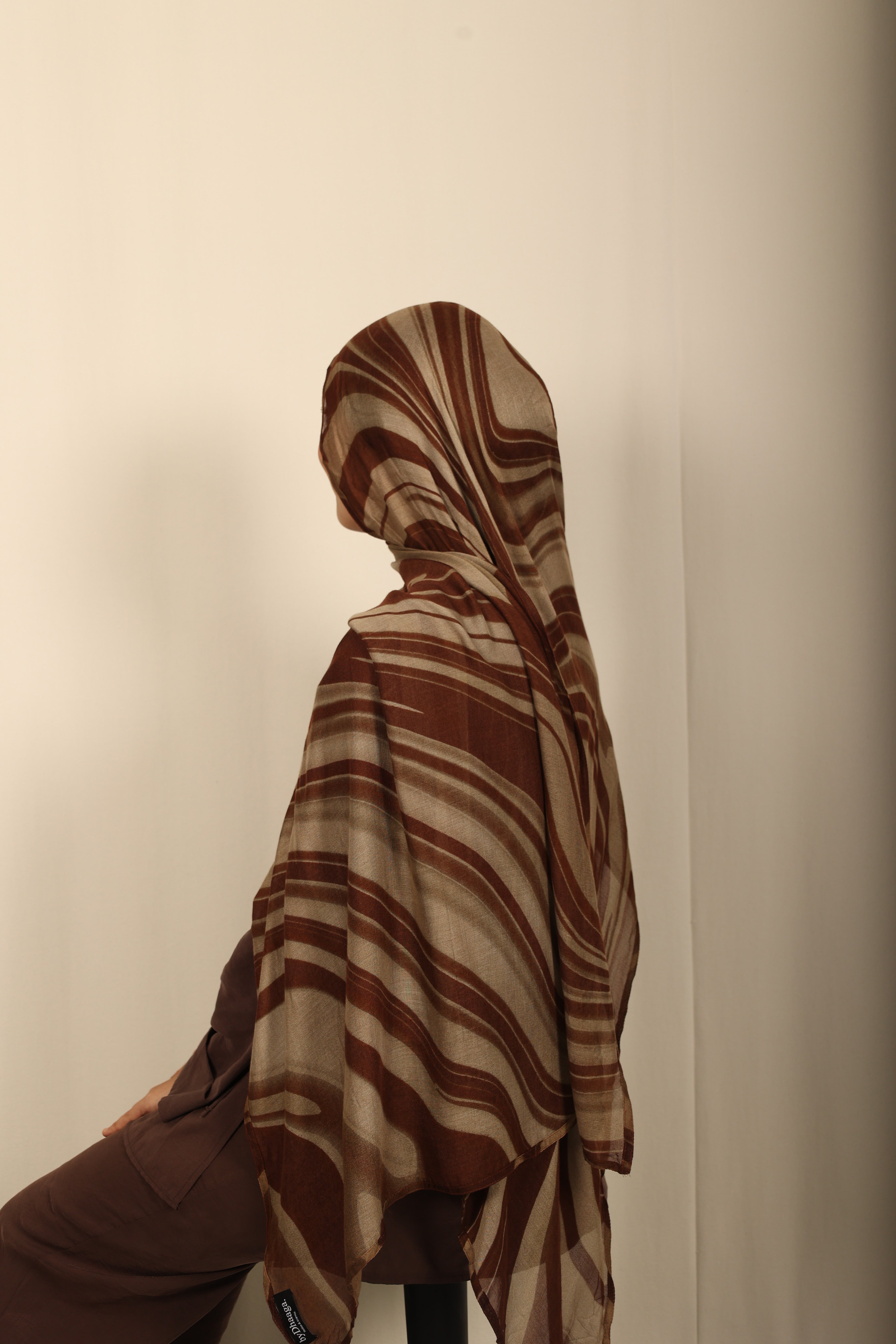 Printed Modal - Cocoa Vein