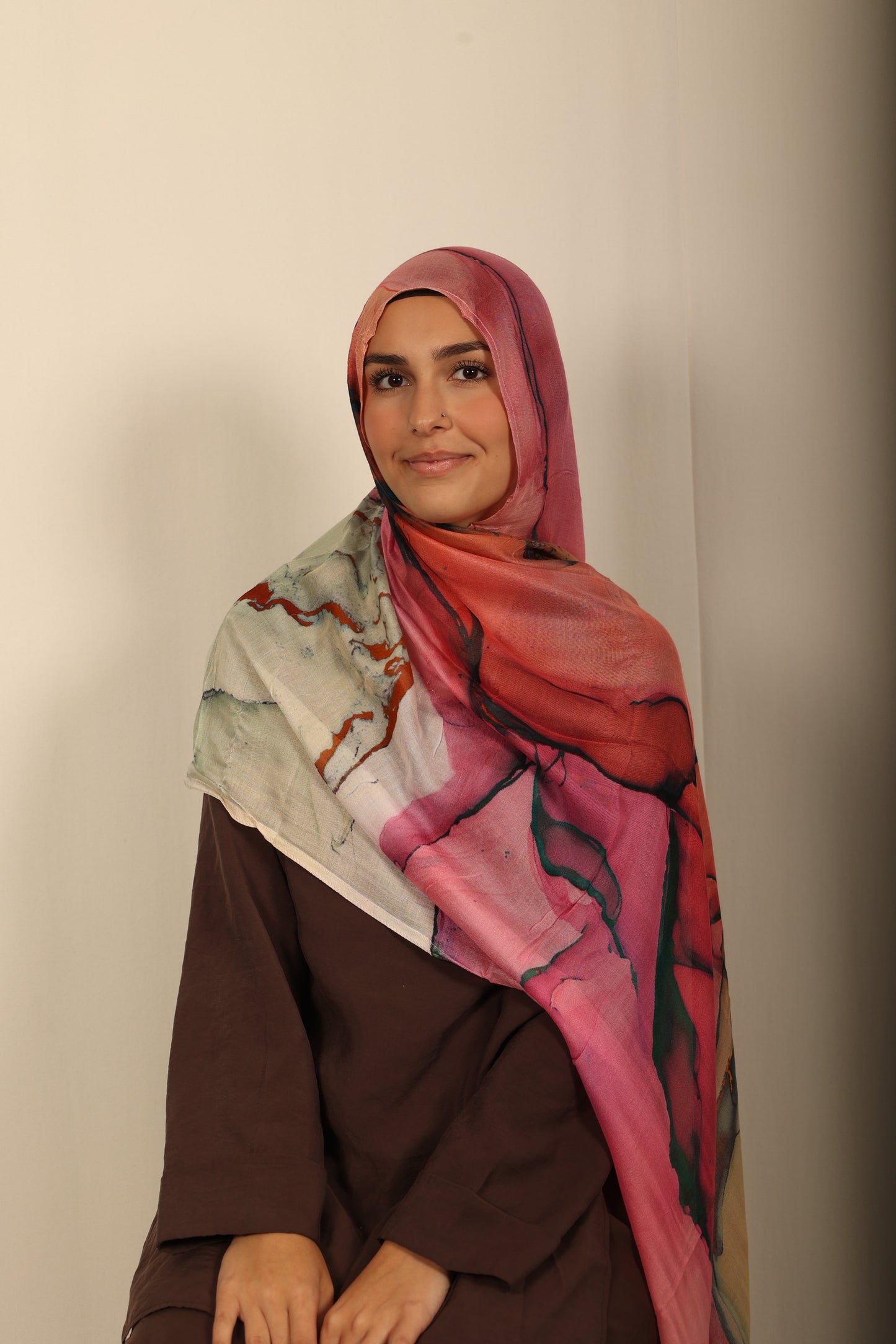 Printed Modal - Rose Mirage