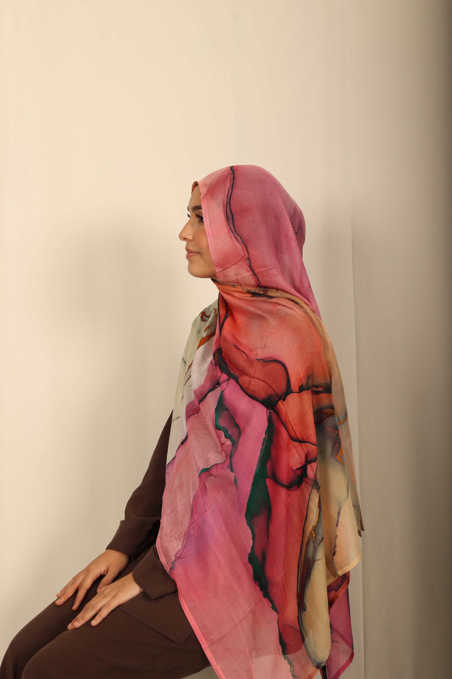 Printed Modal - Rose Mirage