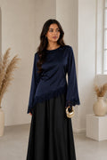 Satin Top - Deep Navy