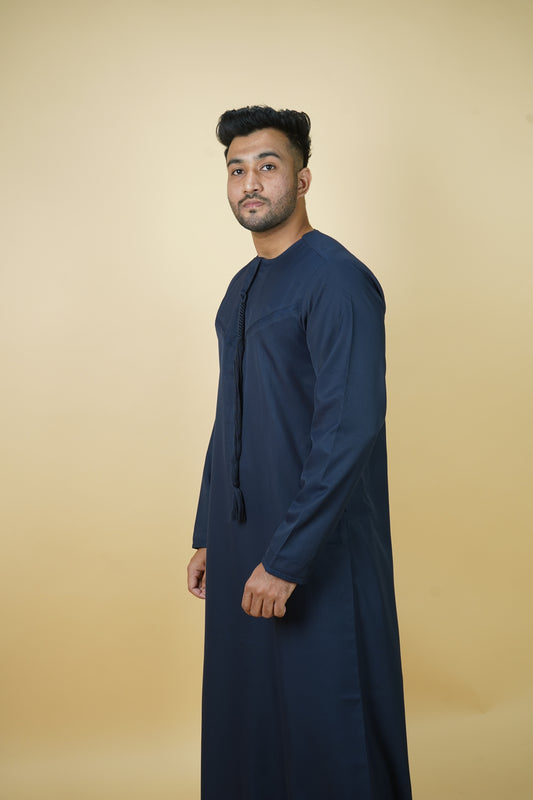 Premium Emirati Thobe - Midnight navy
