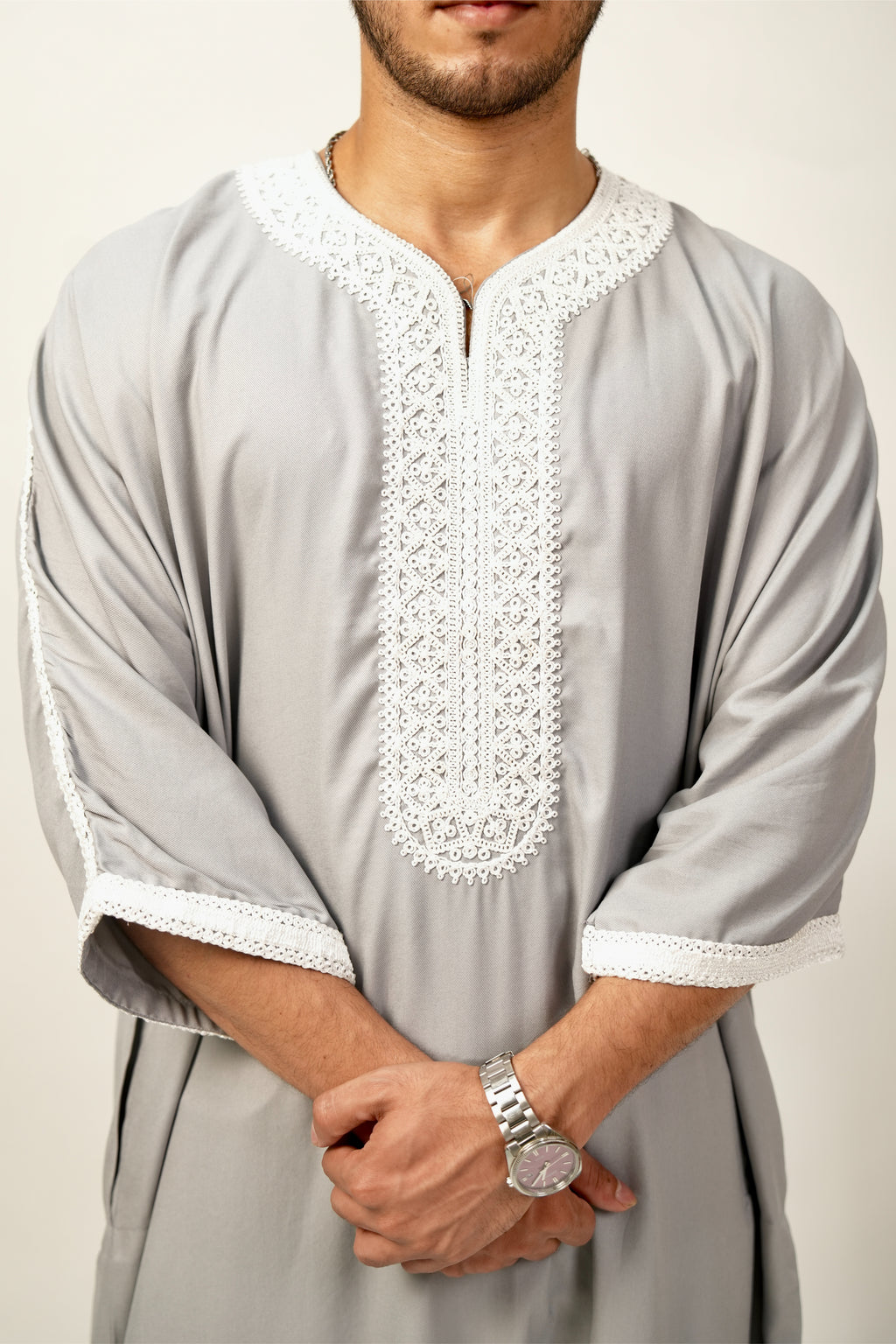 Premium Moroccan Thobe - Grey