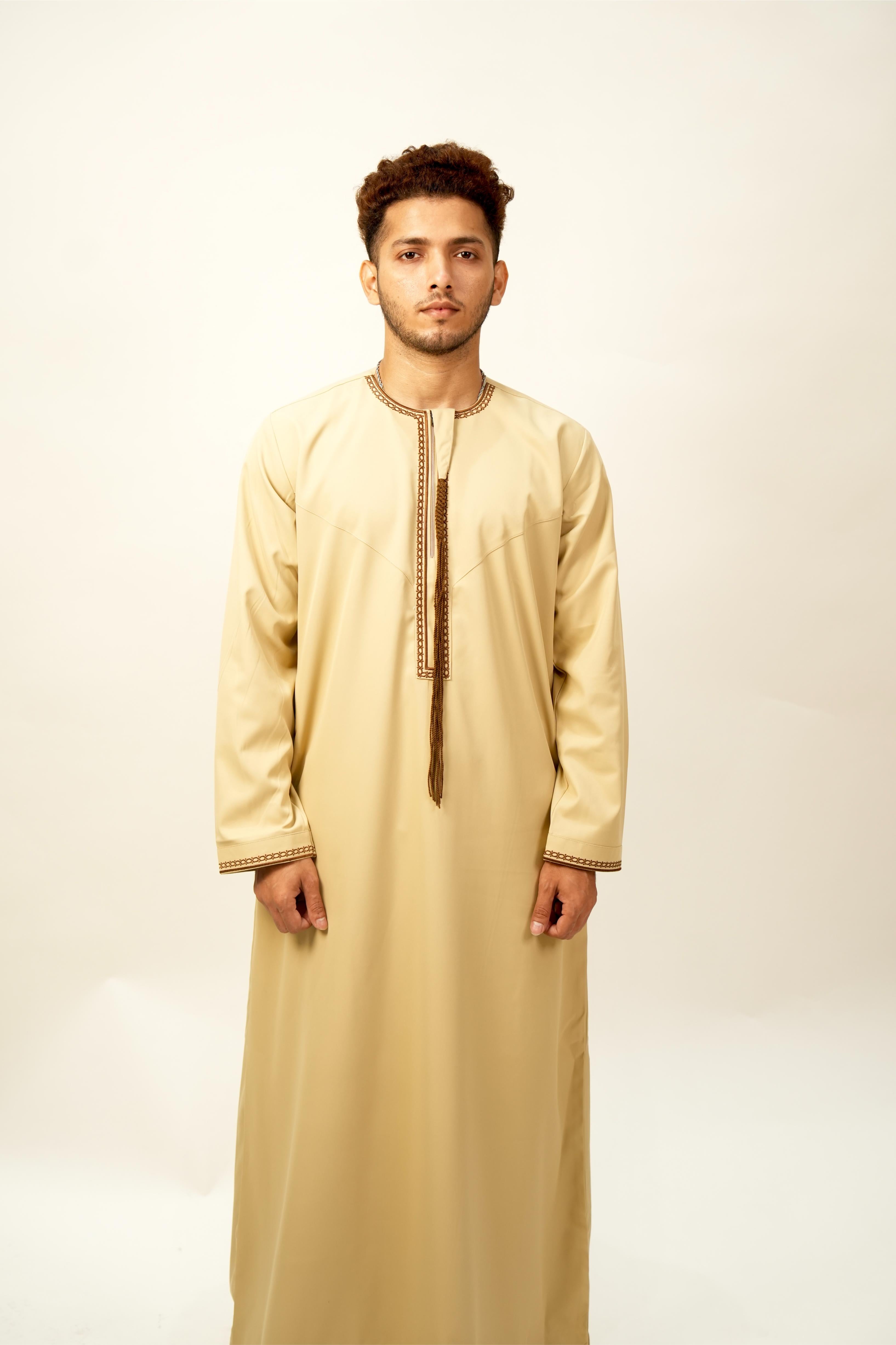 Premium Omani Thobe - Brown