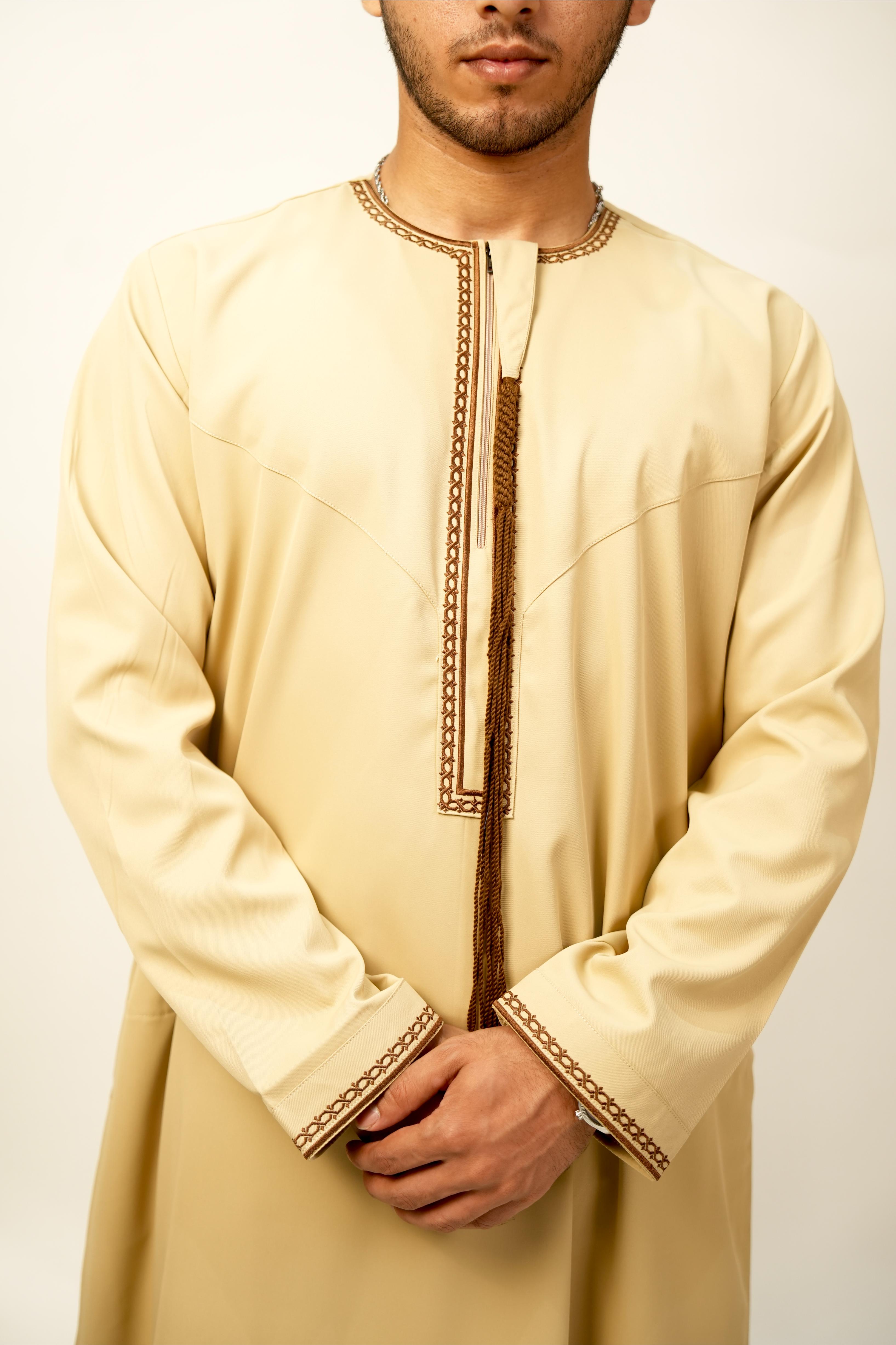 Premium Omani Thobe - Brown