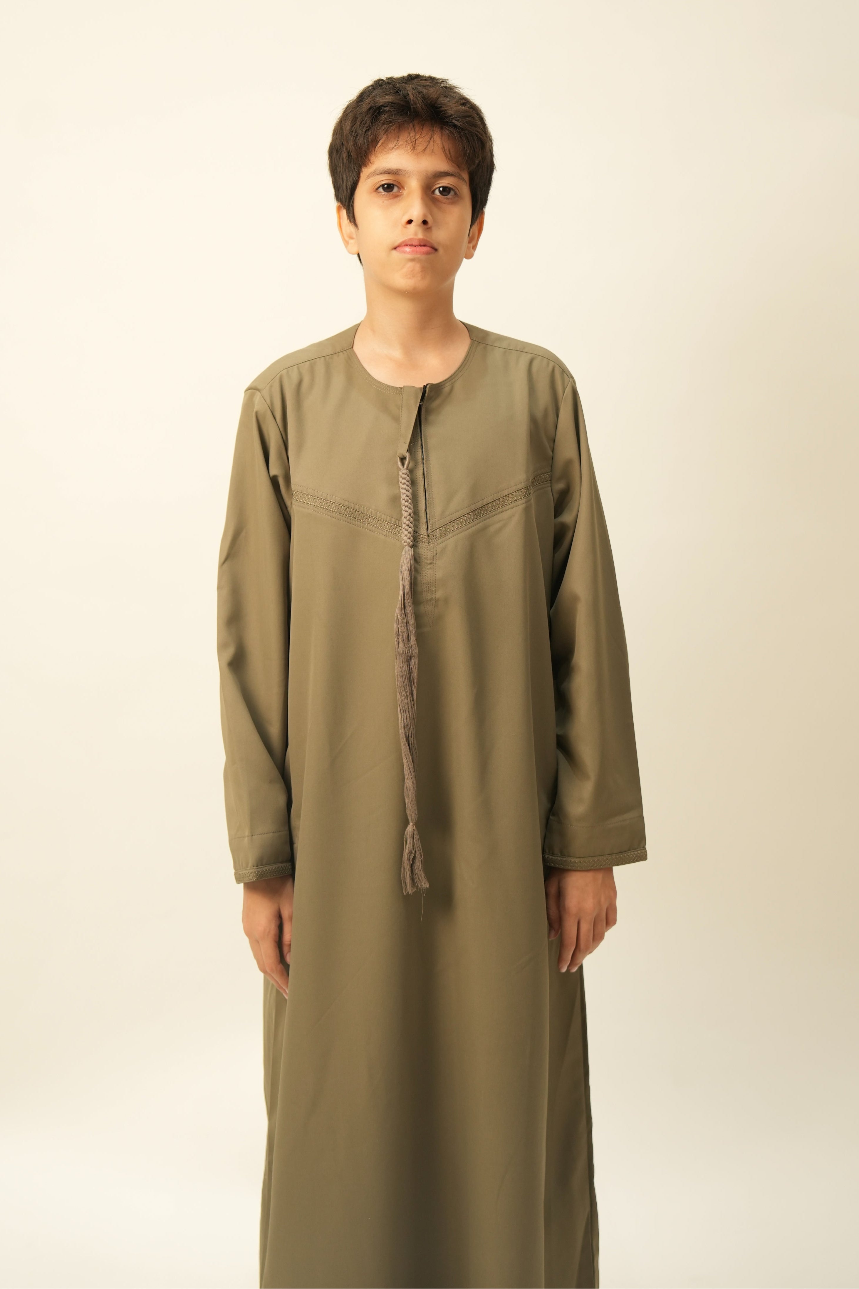 Kids Emirati Thobe - Desert Taupe