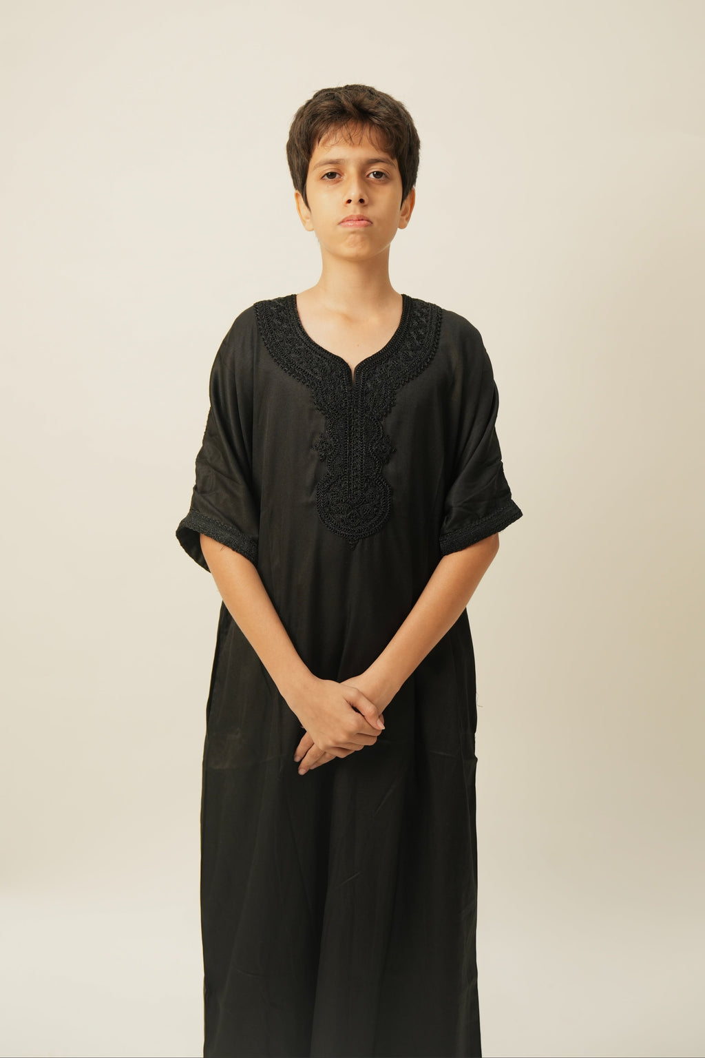 Kids Moroccan Thobe - Obsidian