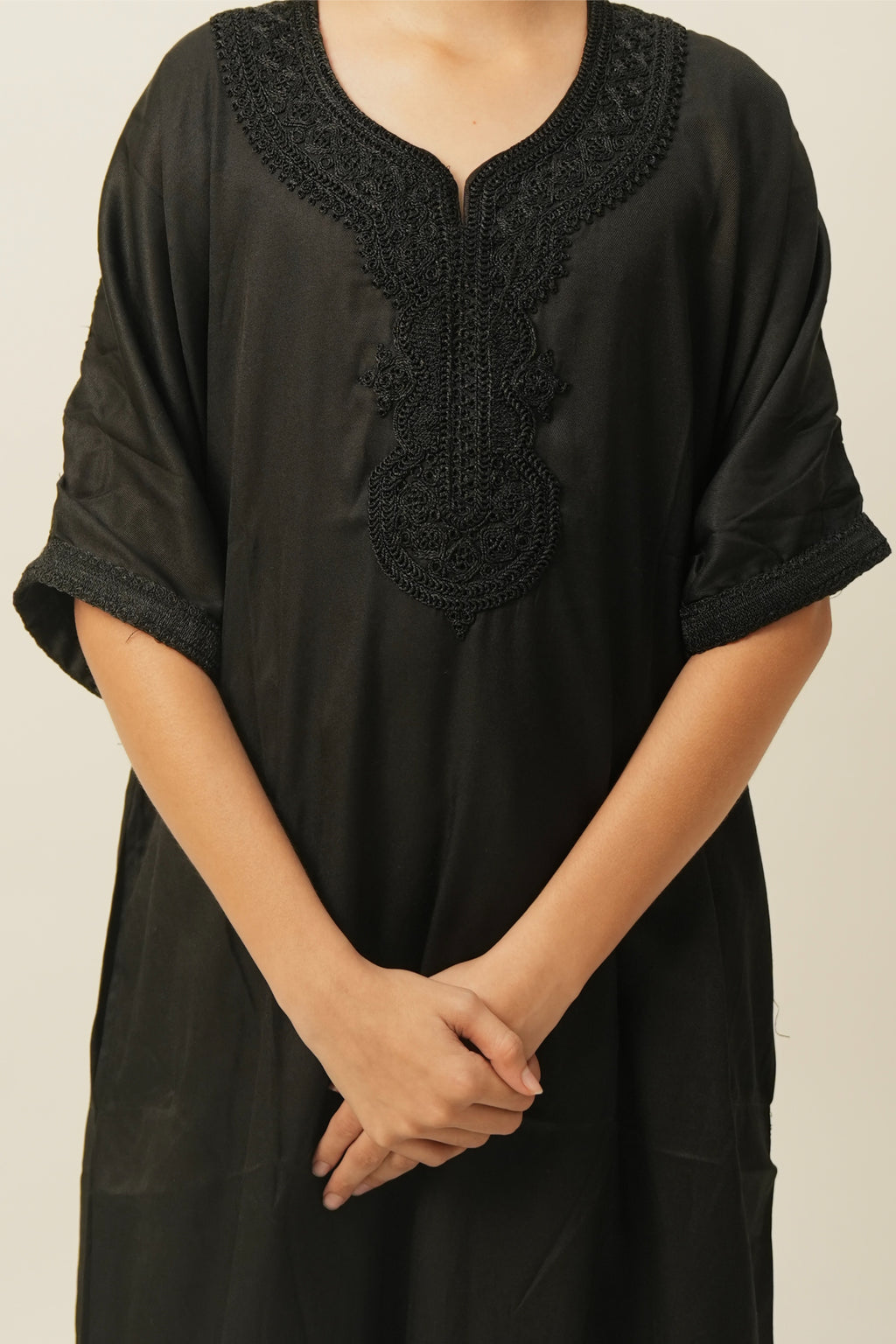 Kids Moroccan Thobe - Obsidian