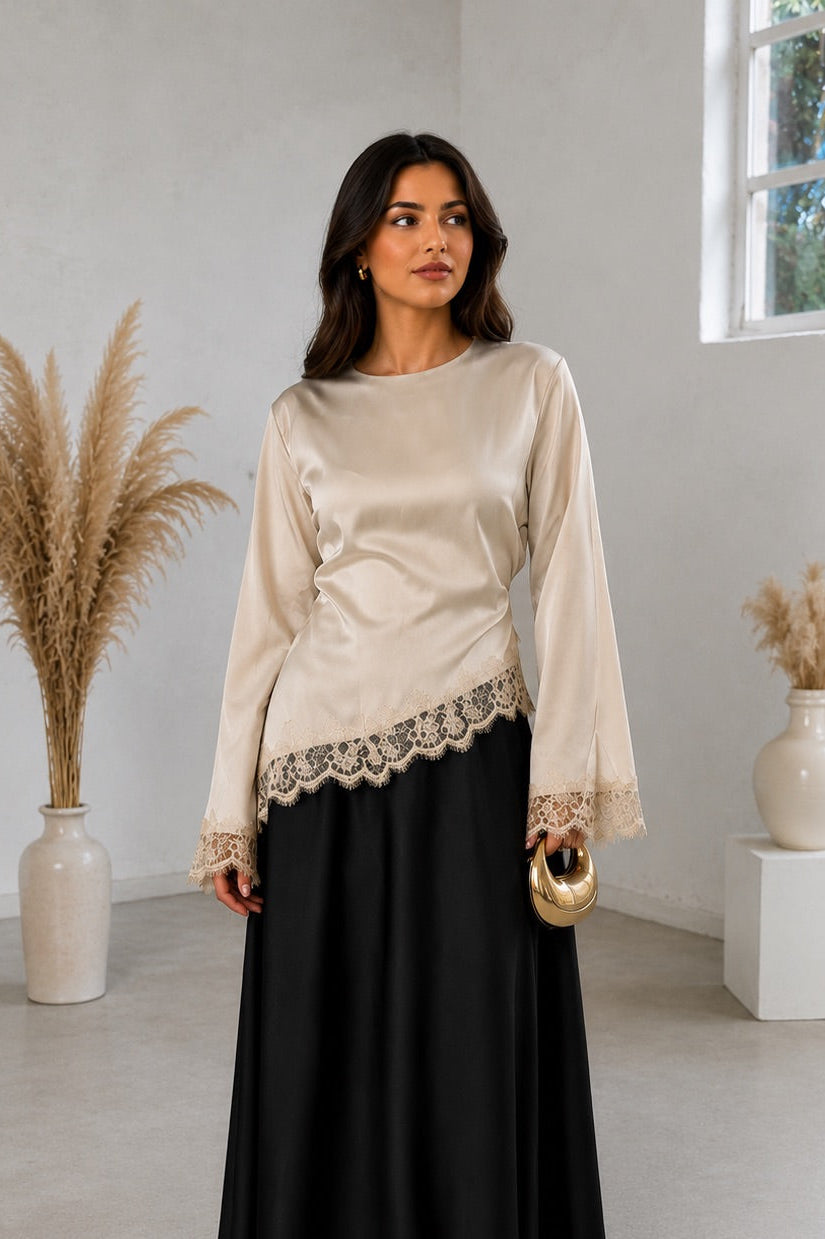 Satin Top - Sand