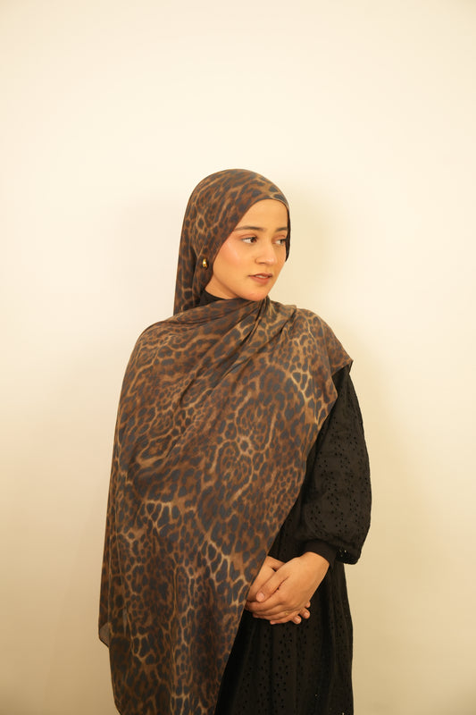 Printed Modal - Mocha Leopard