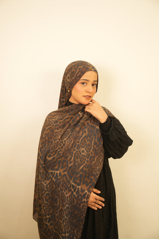 Printed Modal - Mocha Leopard