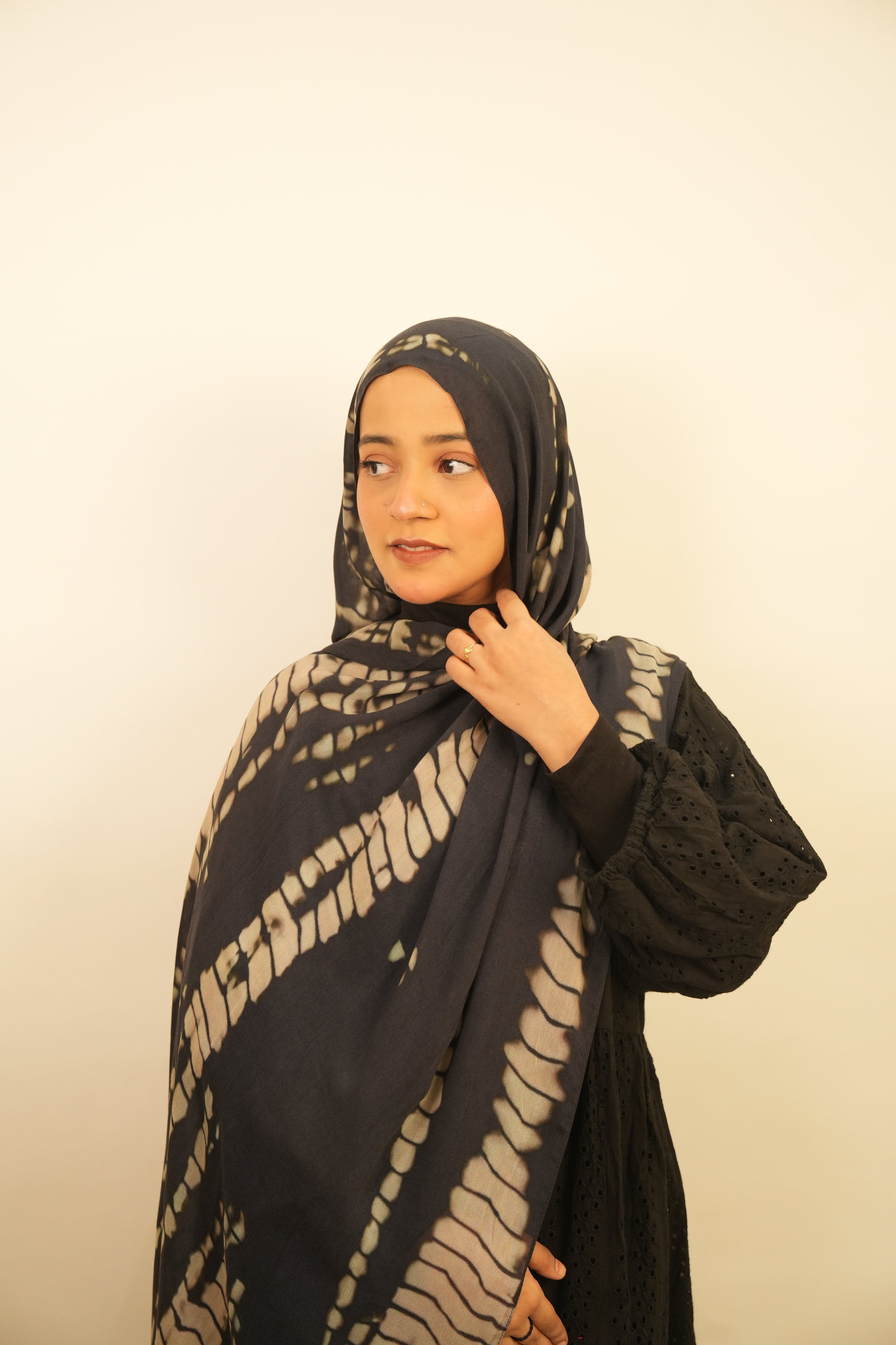 Printed Modal - Cream Ripple