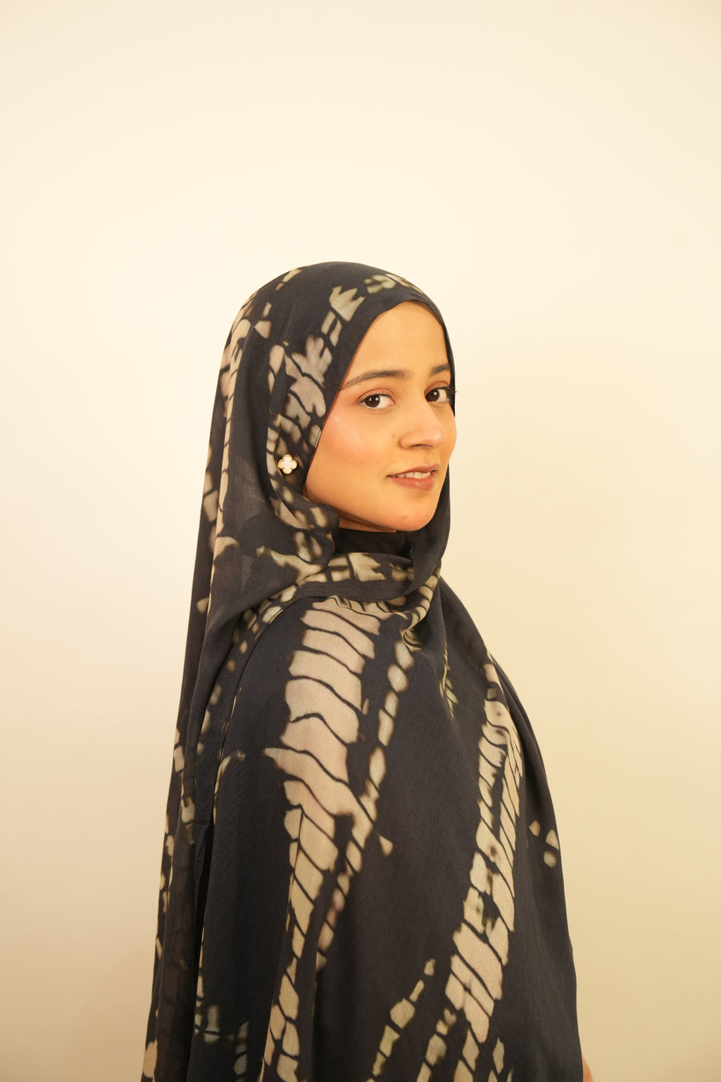 Printed Modal - Cream Ripple