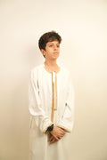 Kids Omani Thobe - White & Gold
