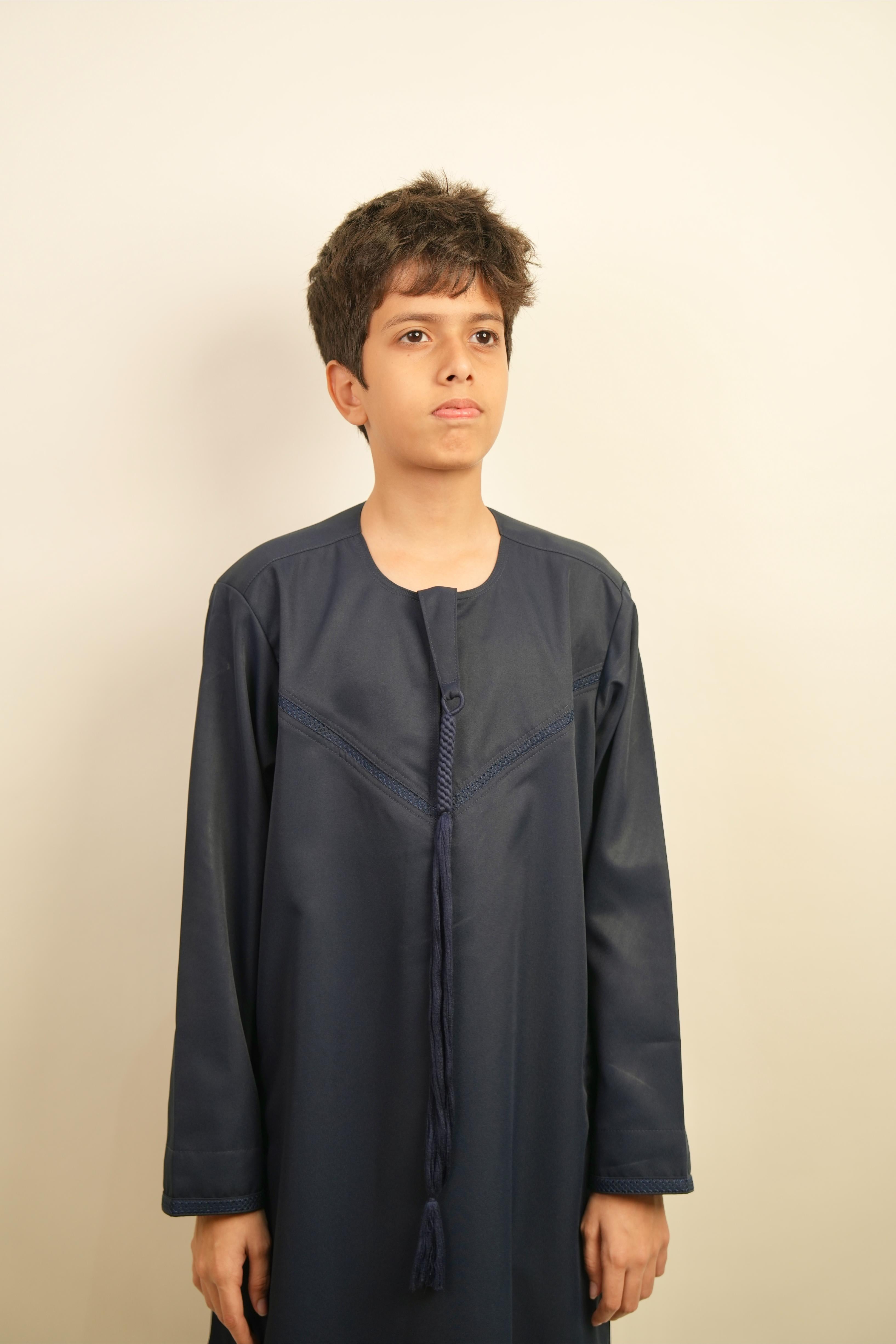 Kids Emirati Thobe - Navy