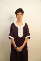 Kids Moroccan Thobe - Burgundy