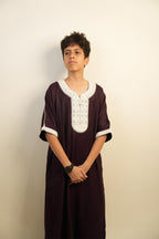 Kids Moroccan Thobe - Burgundy