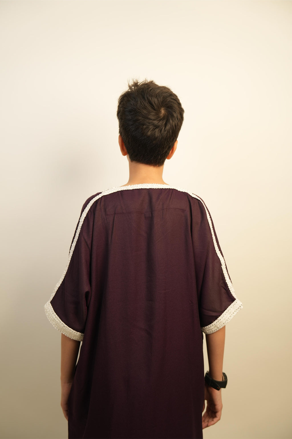 Kids Moroccan Thobe - Burgundy