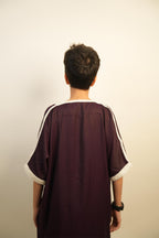 Kids Moroccan Thobe - Burgundy