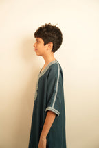 Kids Moroccan Thobe - Turquoise Mist