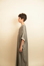 Kids Moroccan Thobe - Silver Ash