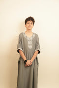 Kids Moroccan Thobe - Silver Ash