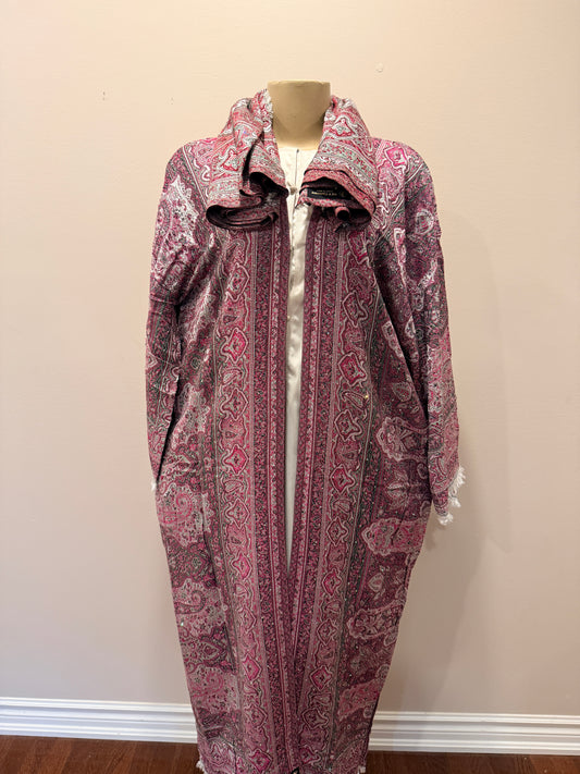 Pashmina Abaya - Pink & Black