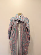 Pashmina Abaya - Green & Pink