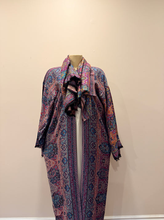 Pashmina Abaya - Multicolour (Dark)