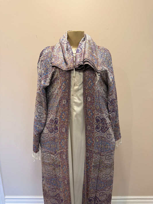 Pashmina Abaya - Violet & Olive