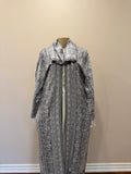 Pashmina Abaya - Grey & White