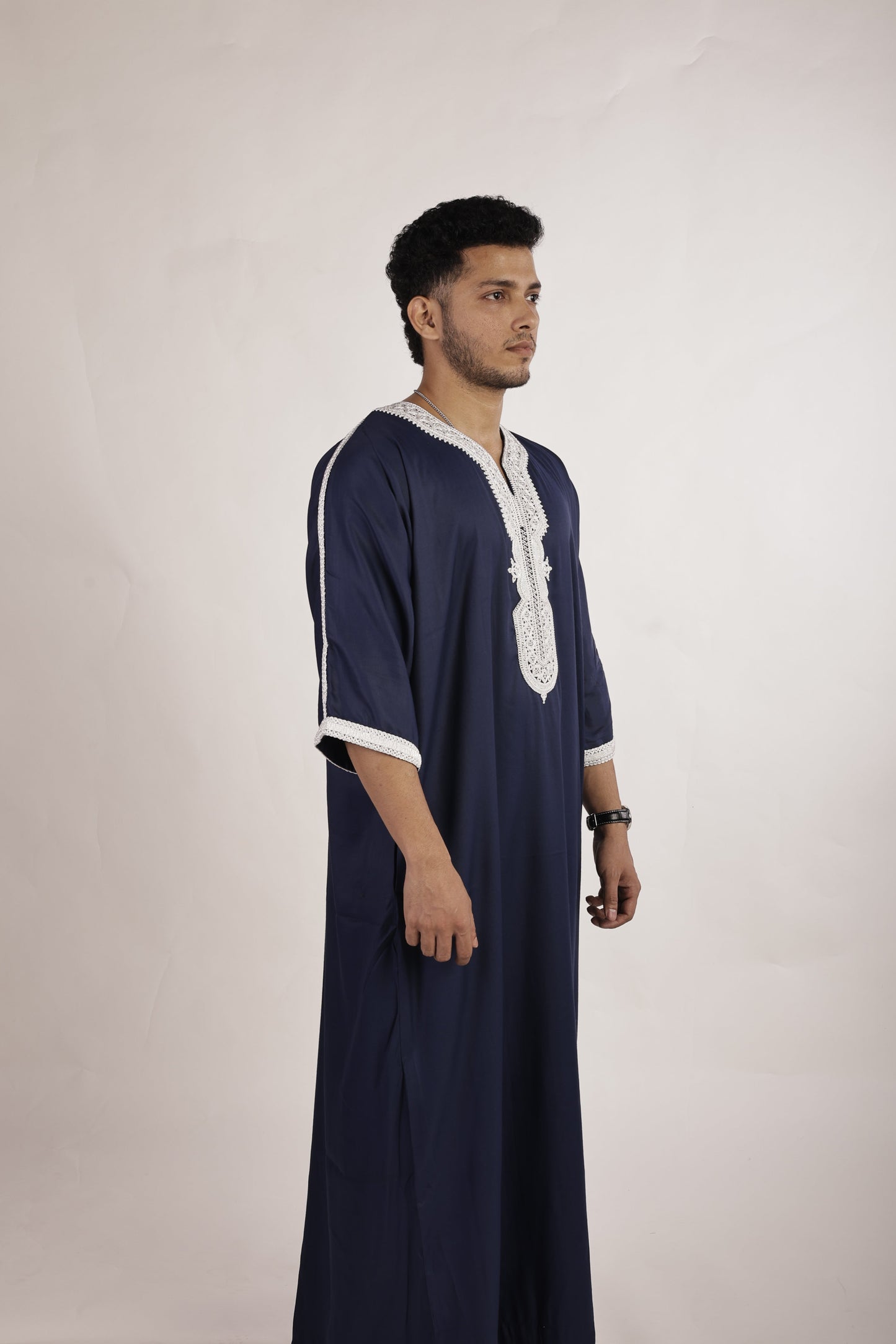 Premium Moroccan Thobe - Royal Blue