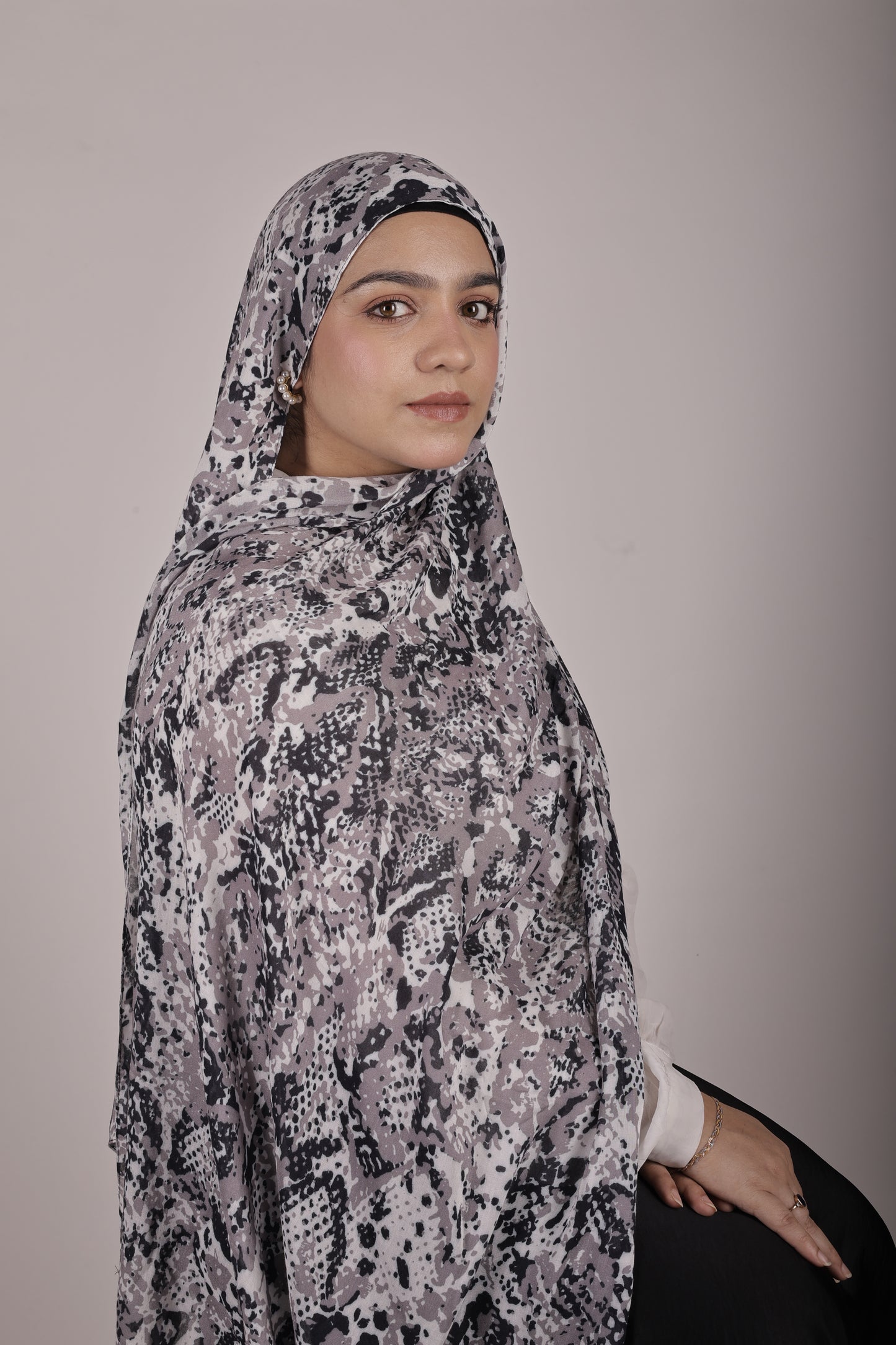 Printed Modal - Snow Cobra