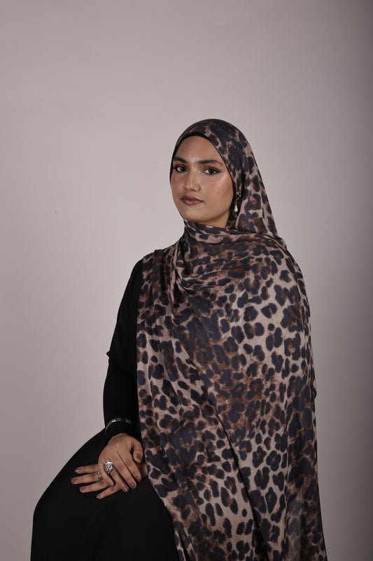 Printed Modal - Mocha Leopard