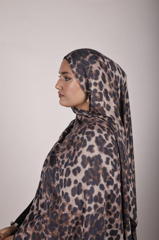 Printed Modal - Mocha Leopard