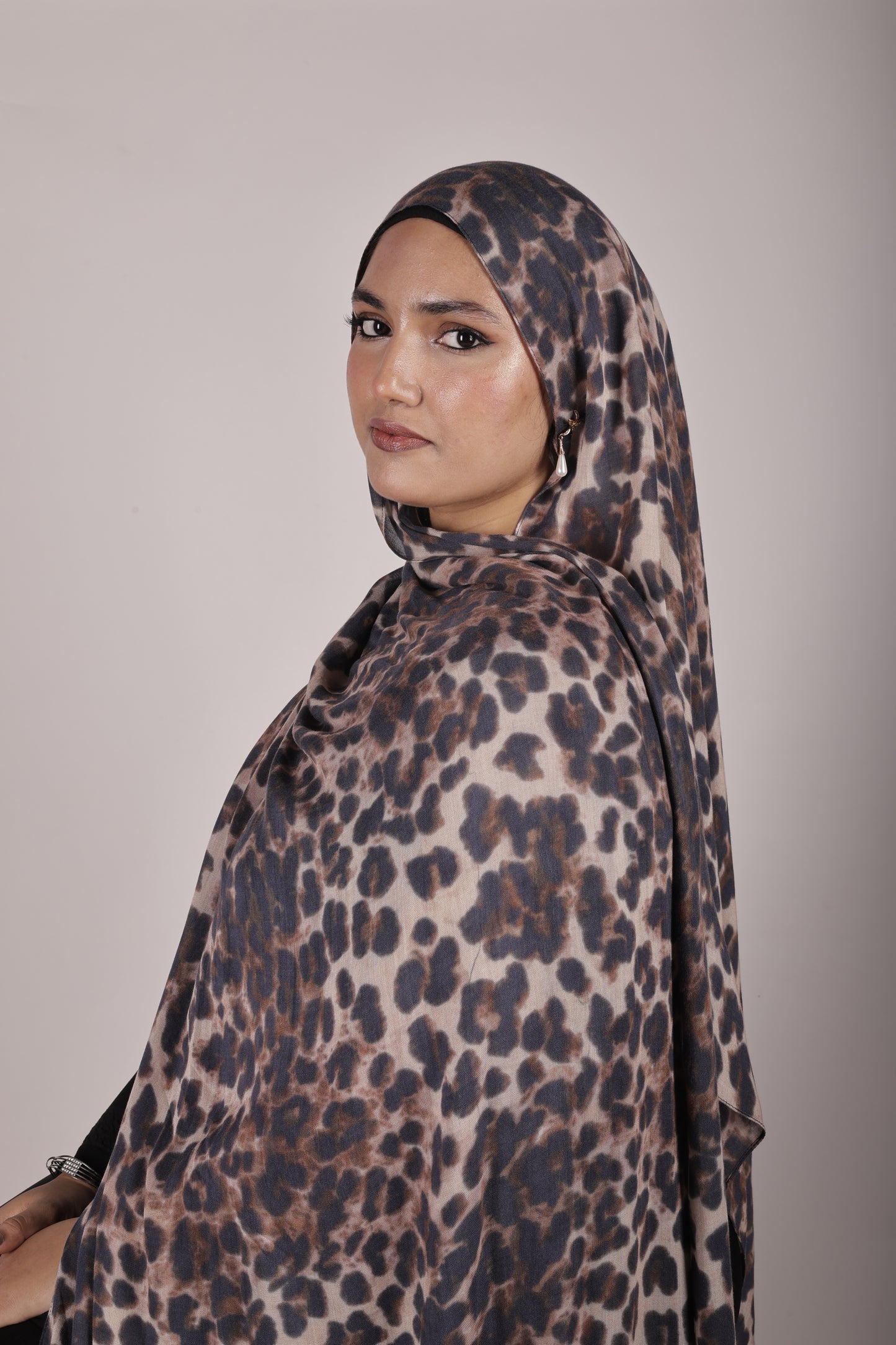 Printed Modal - Mocha Leopard