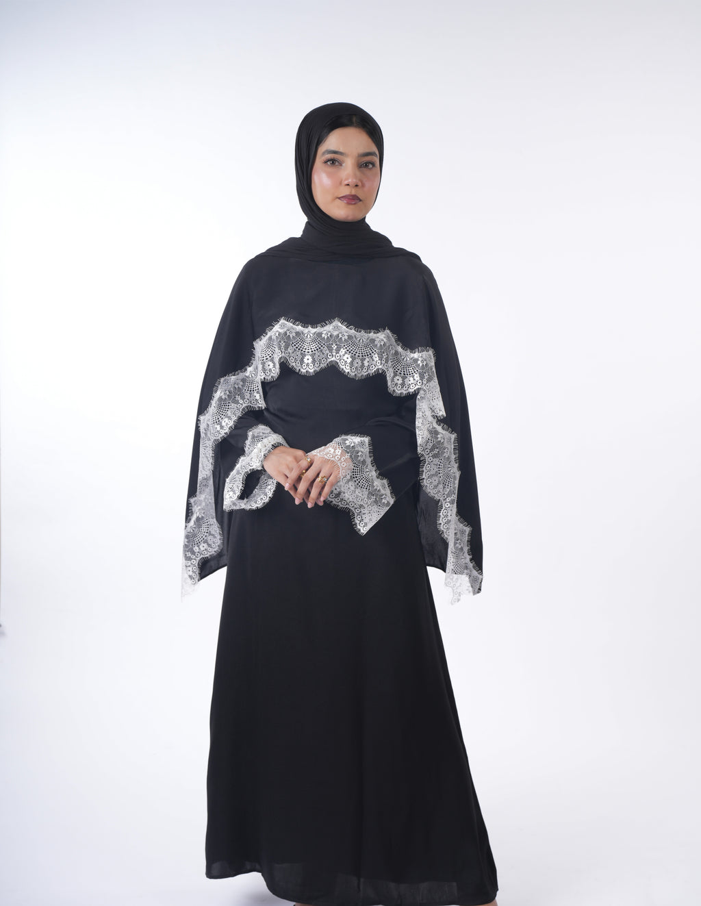 Lace Abaya - Black