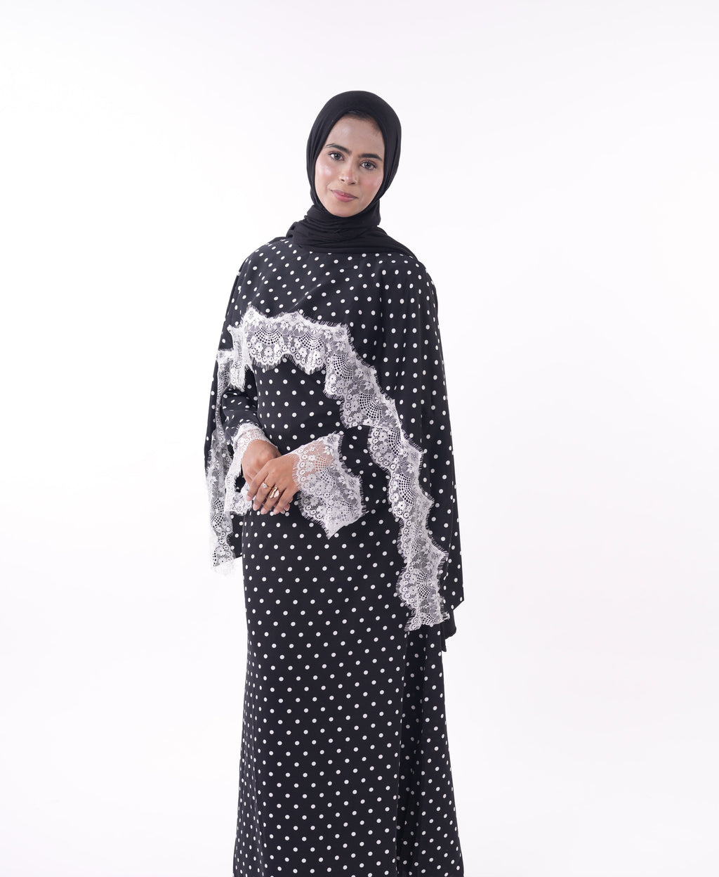 Lace Abaya - Polka