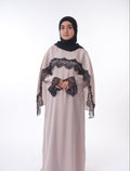 Lace Abaya - Beige