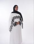 Lace Abaya - White