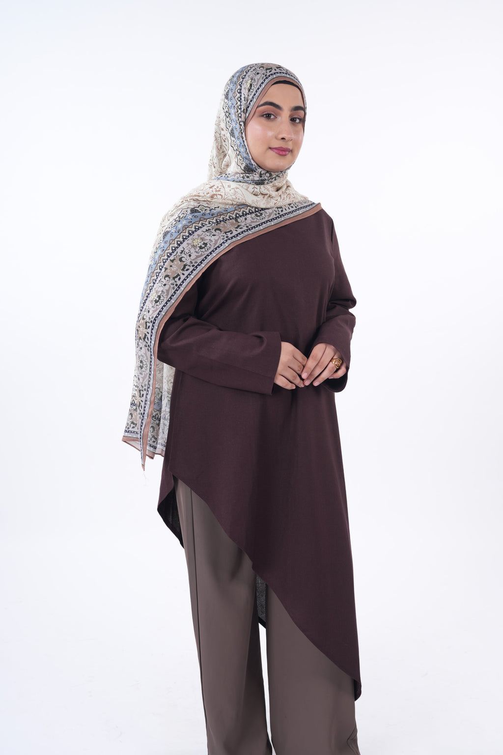 Asymmetrical Top - Coffee