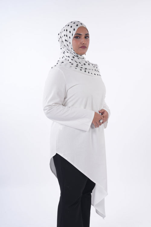 Asymmetrical Top - White